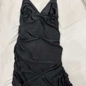 Black Ruched Dress